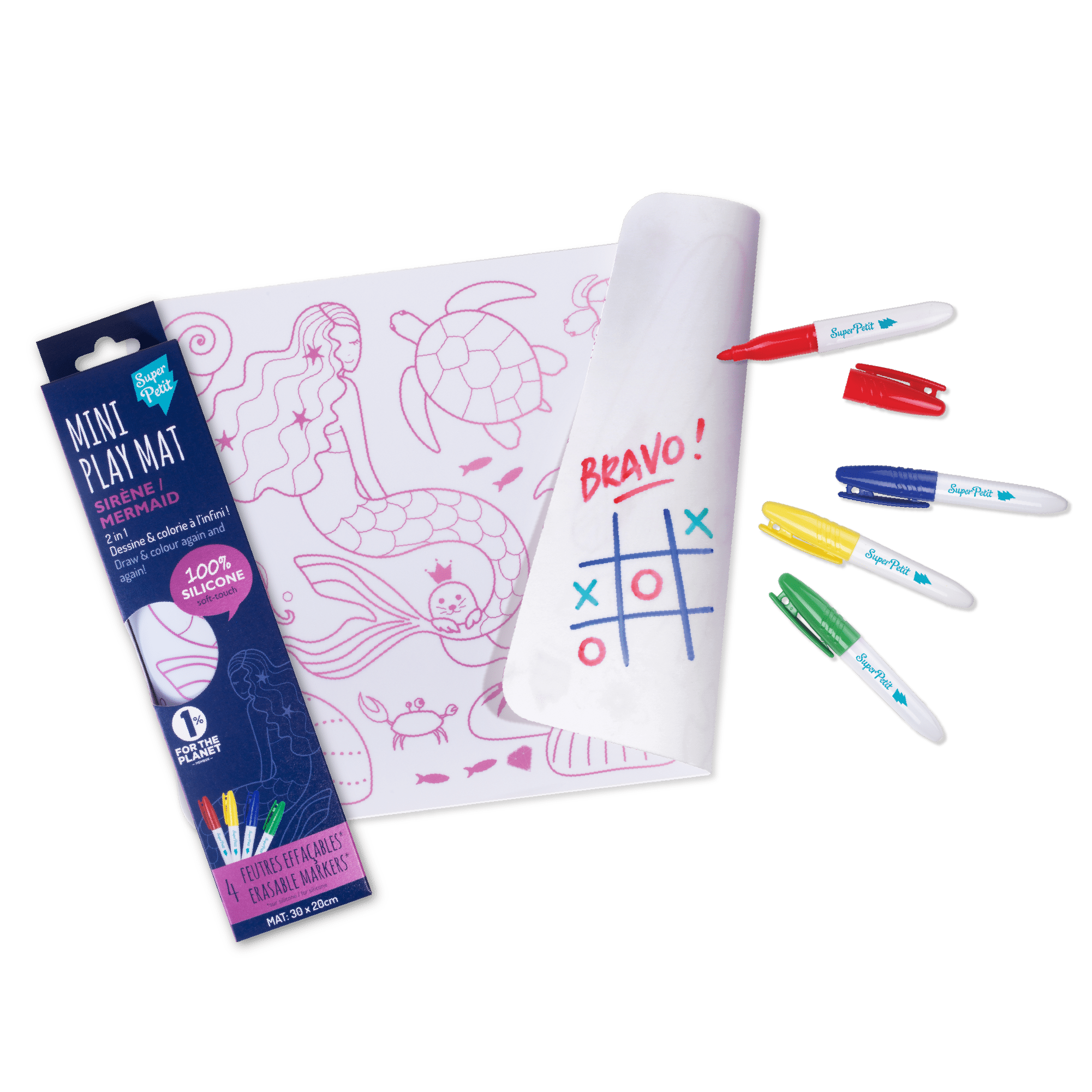 Mini Colouring Mat Set: Mermaid - Haliburtons & Co.
