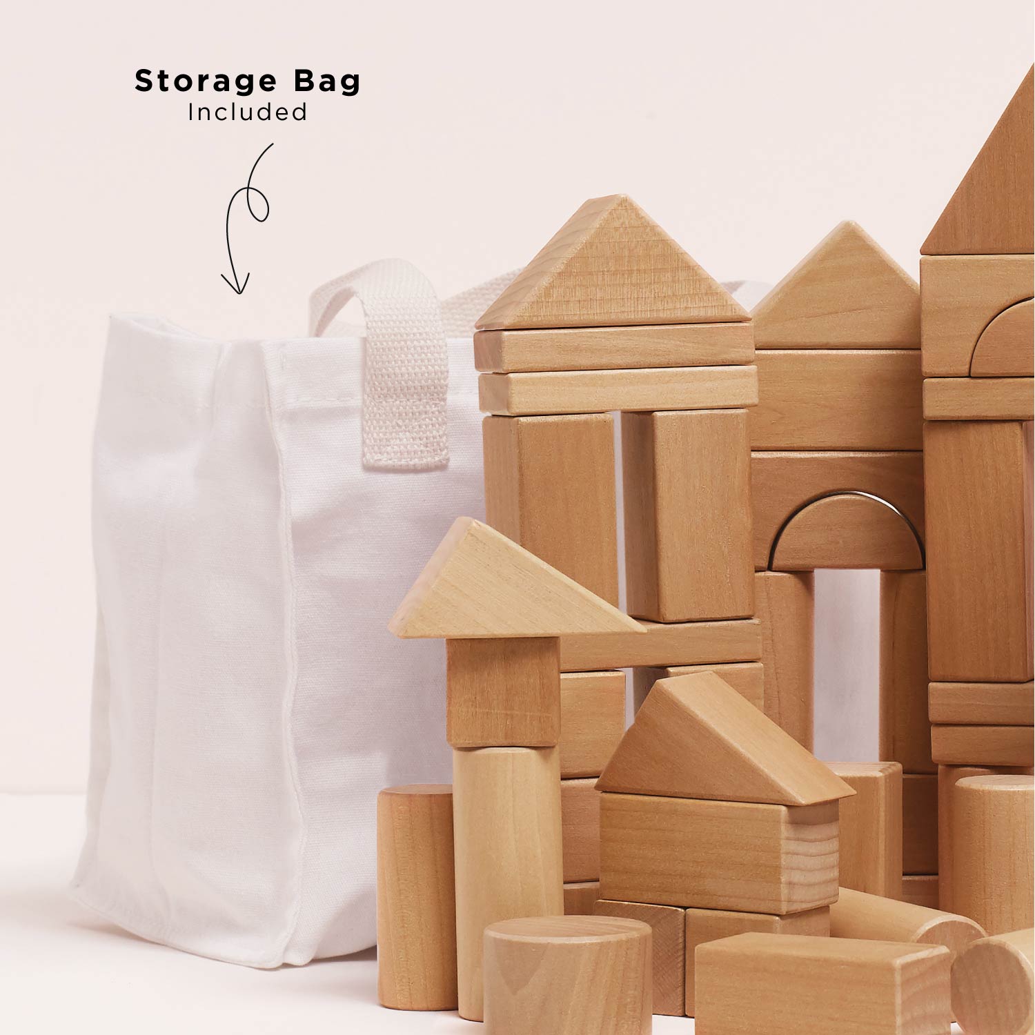 Natural Wood Building Blocks - Haliburtons & Co.