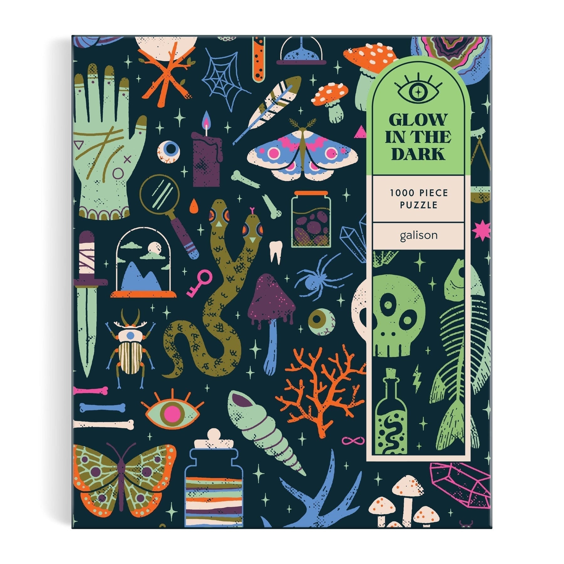 Occult and Curious: 1000 Piece Glow in the Dark Puzzle - Haliburtons & Co.