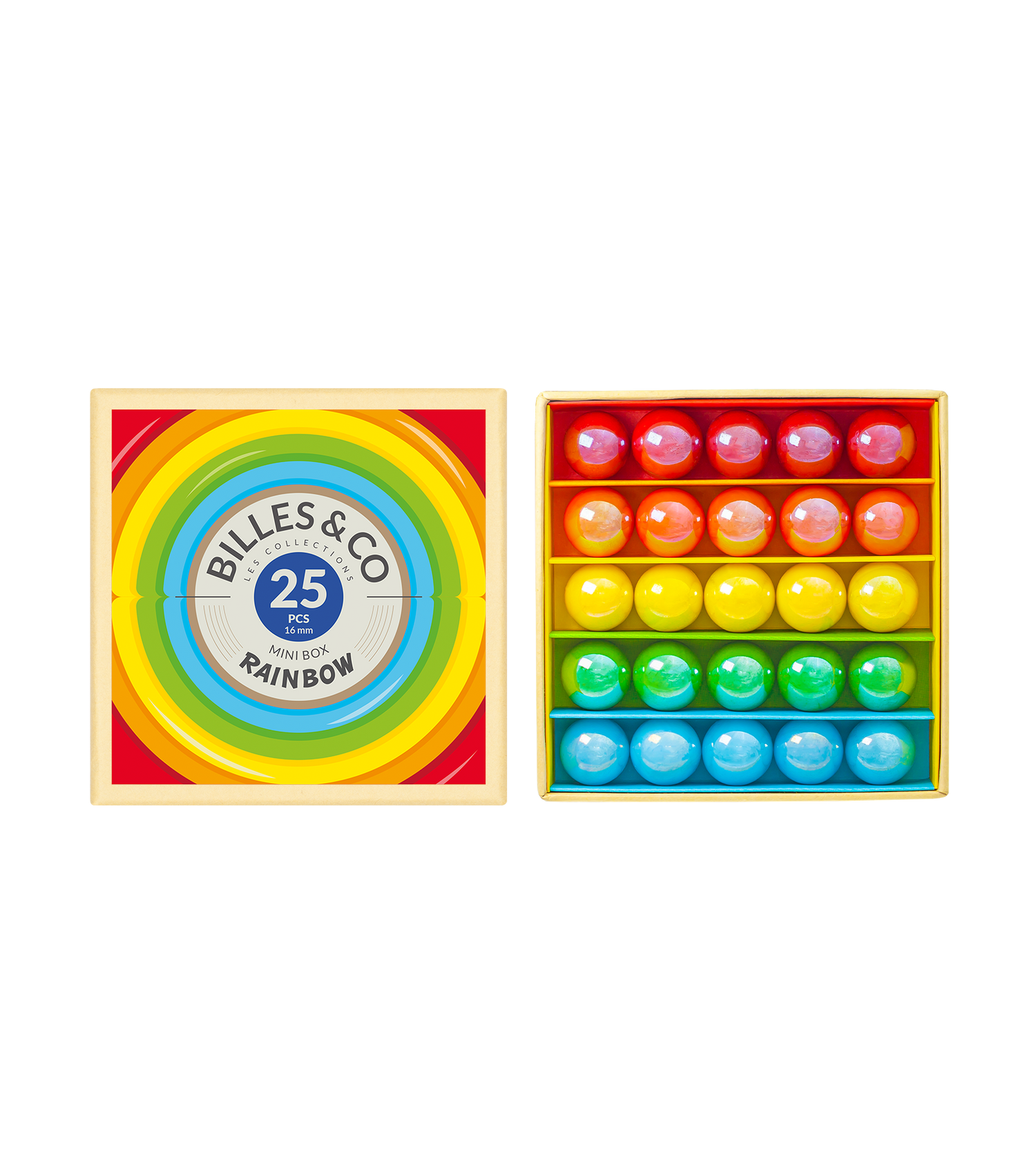 Rainbow Marbles Mini Box – Billes & Co - Haliburtons & Co.