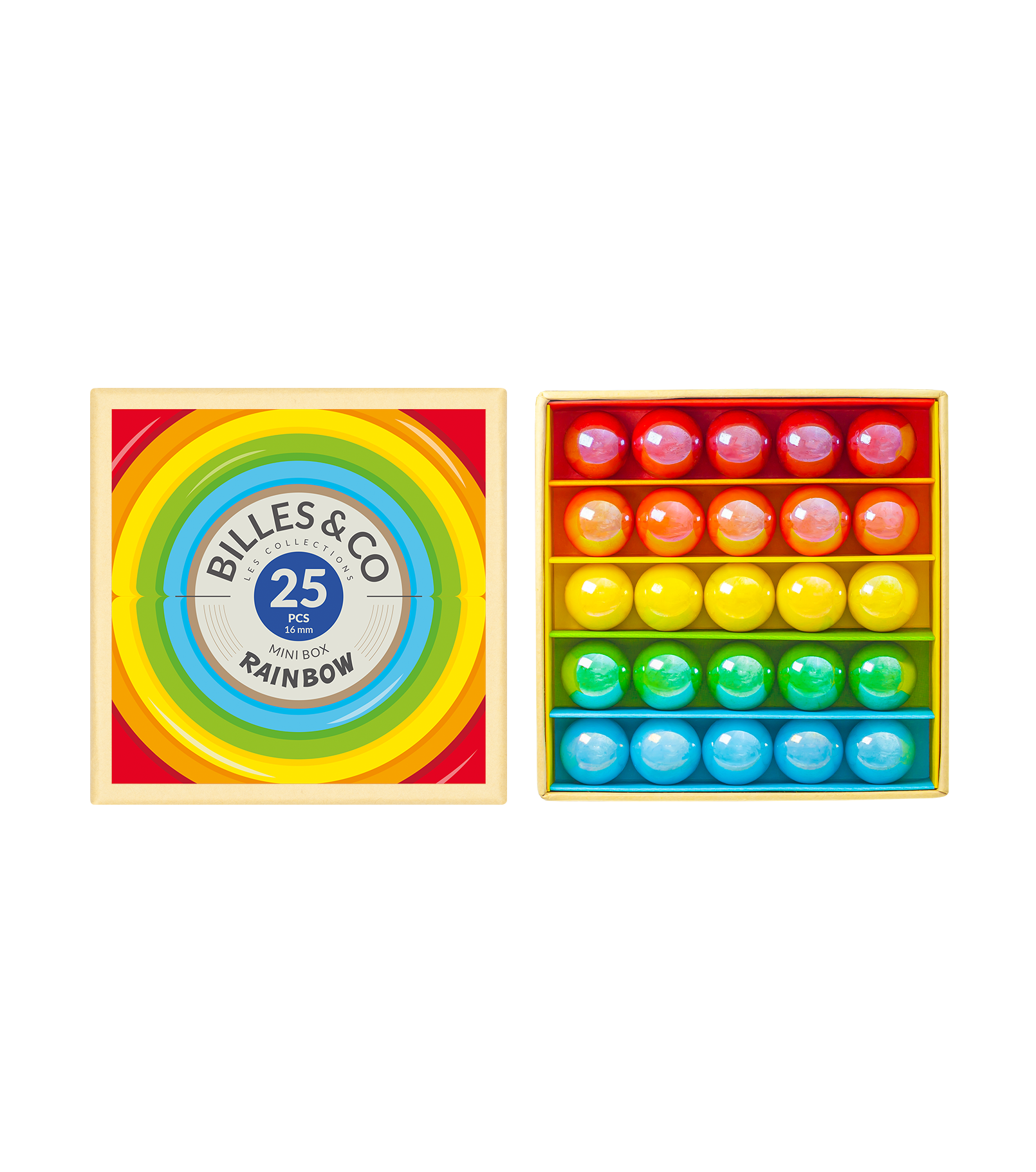 Rainbow Marbles Mini Box – Billes & Co - Haliburtons & Co.
