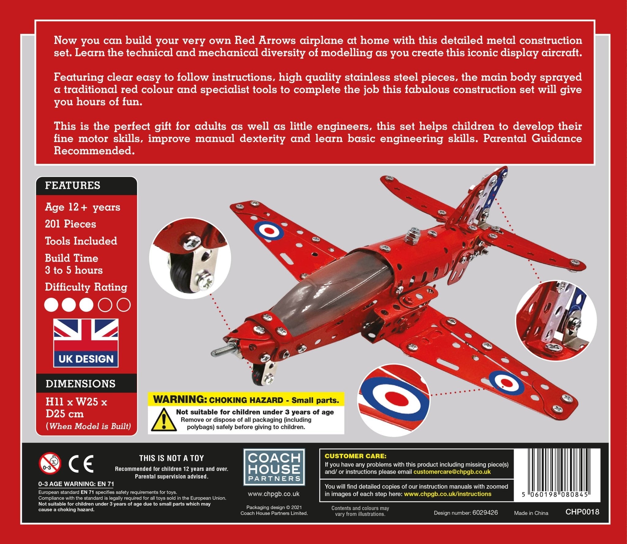 Red Arrows Metal Construction Kit - Haliburtons & Co.