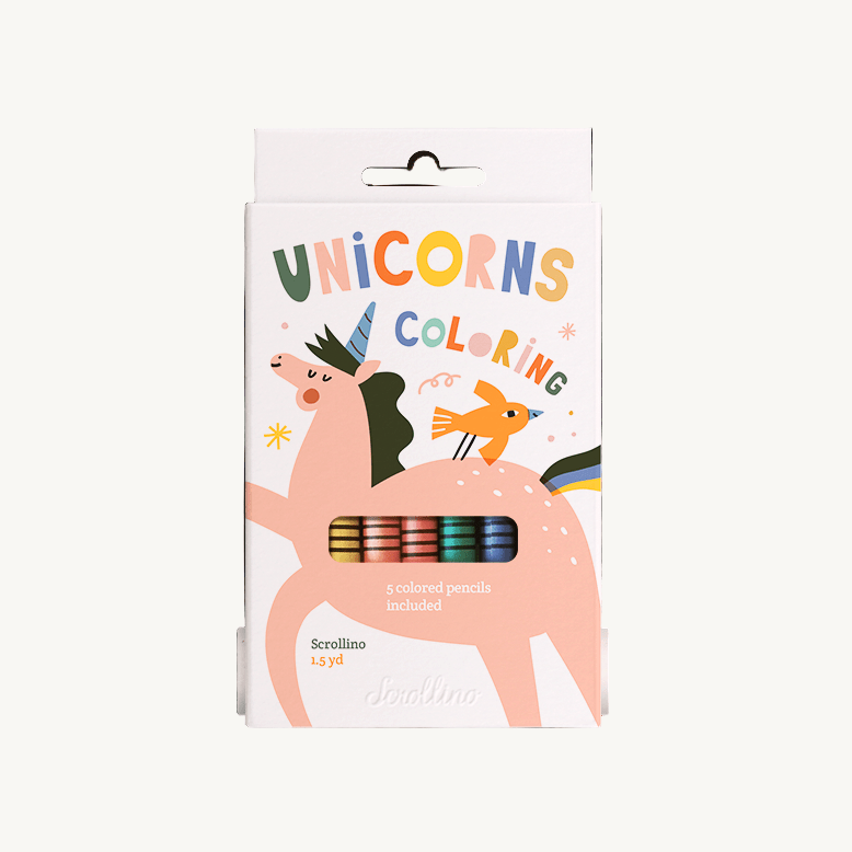 Scrollino Activity Book: Unicorns Colouring - Haliburtons & Co.