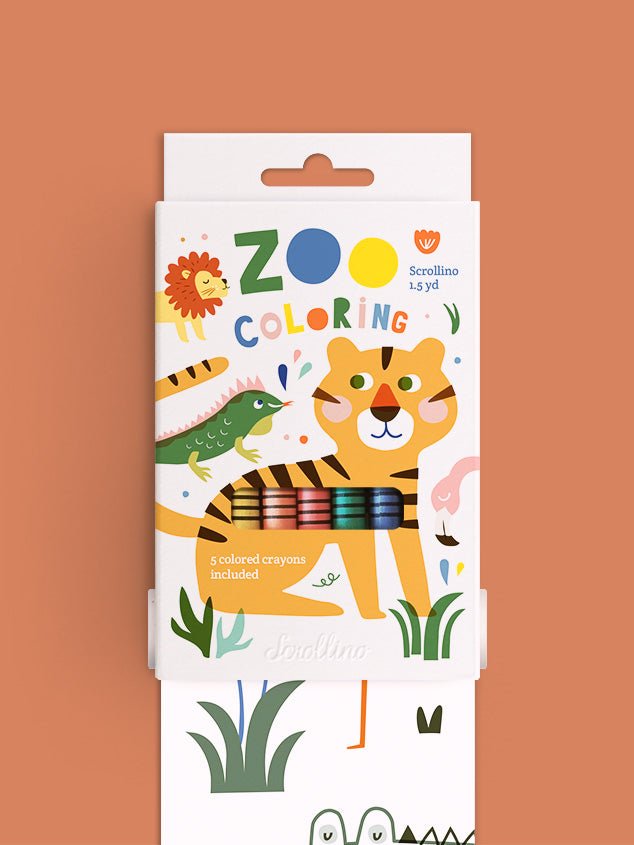 Scrollino Activity Book: Zoo Colouring - Haliburtons & Co.
