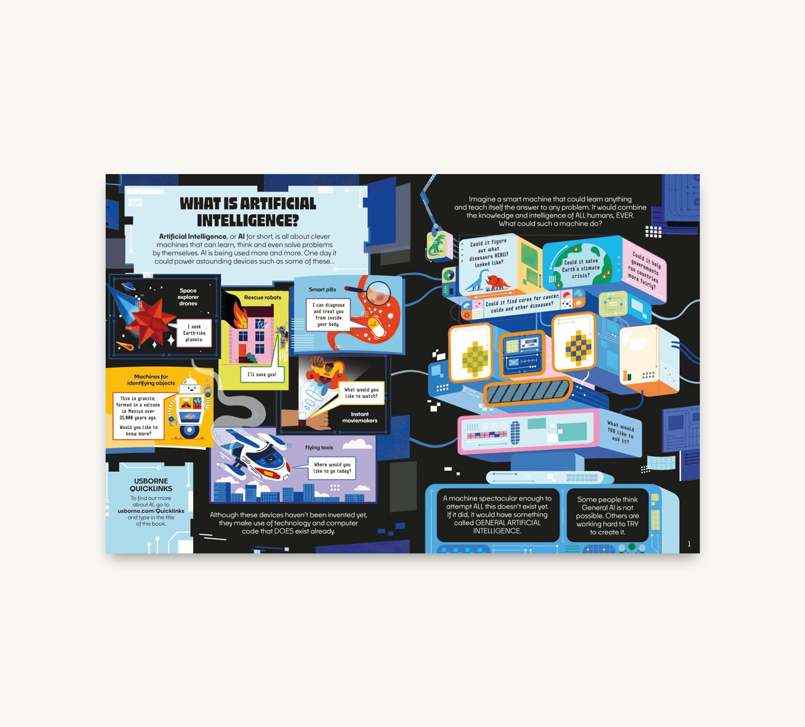 Educational infographic about artificial intelligence on a white background