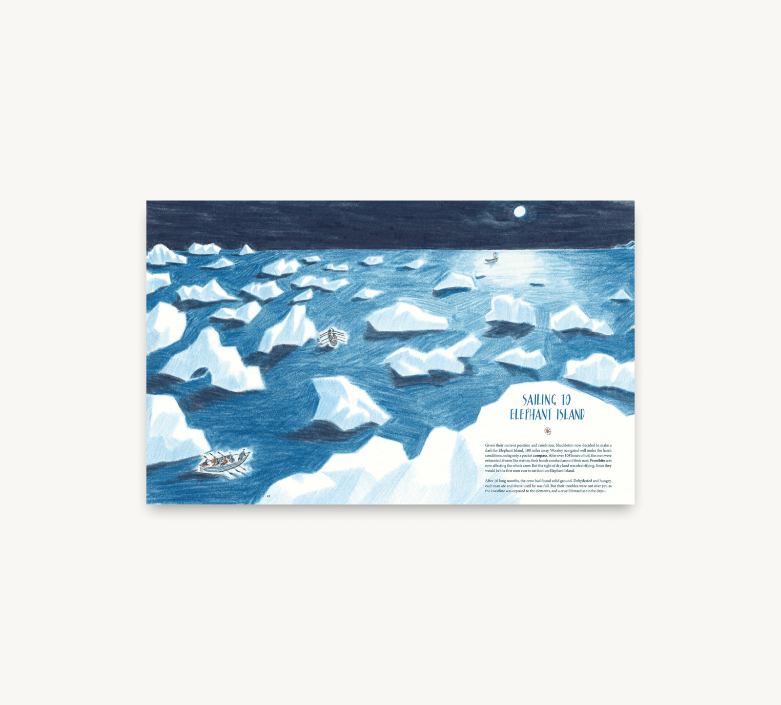 Poster of icebergs and polar bears with text on a white background