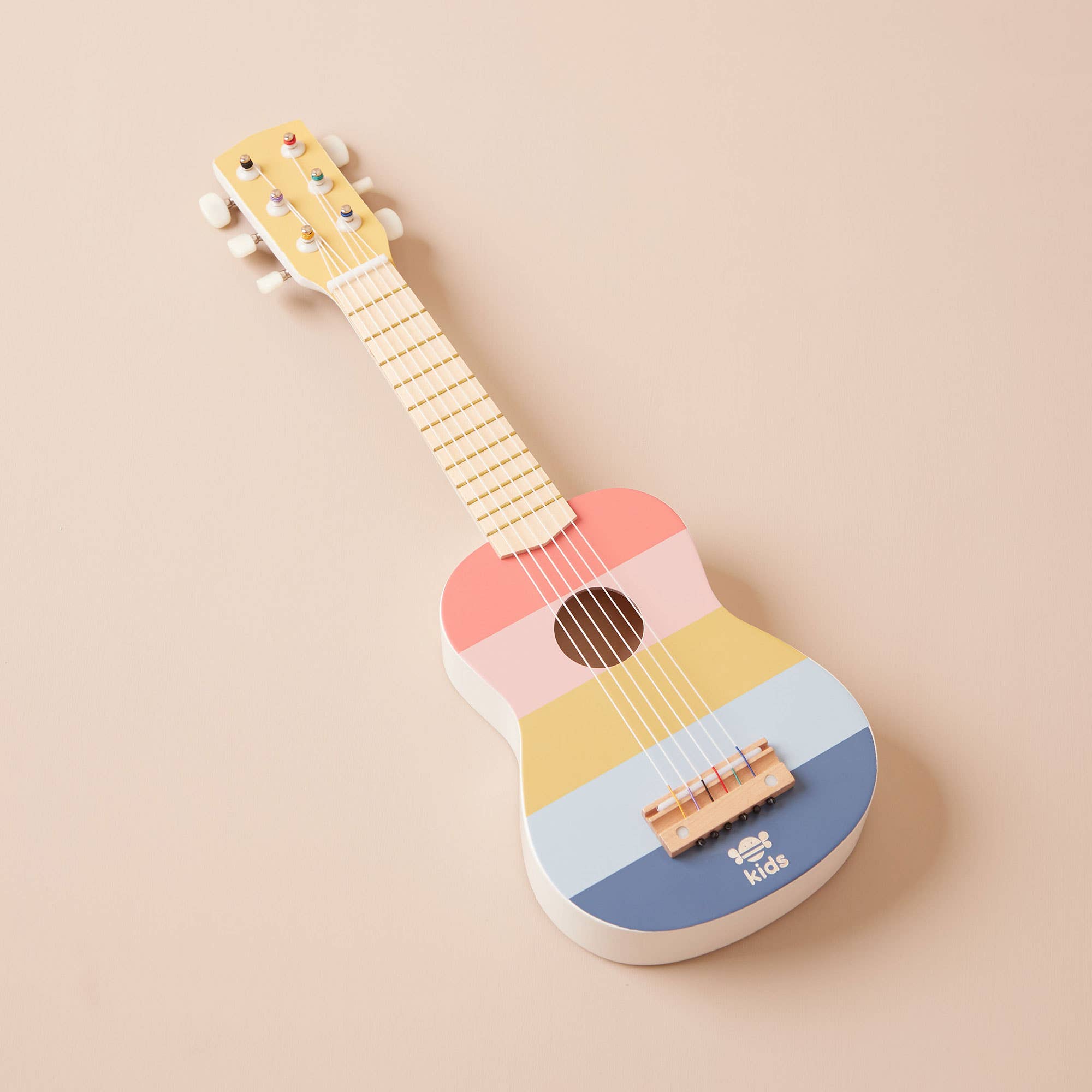 Stripe Wooden Guitar Toy by Just Bee Kids - Haliburtons & Co.