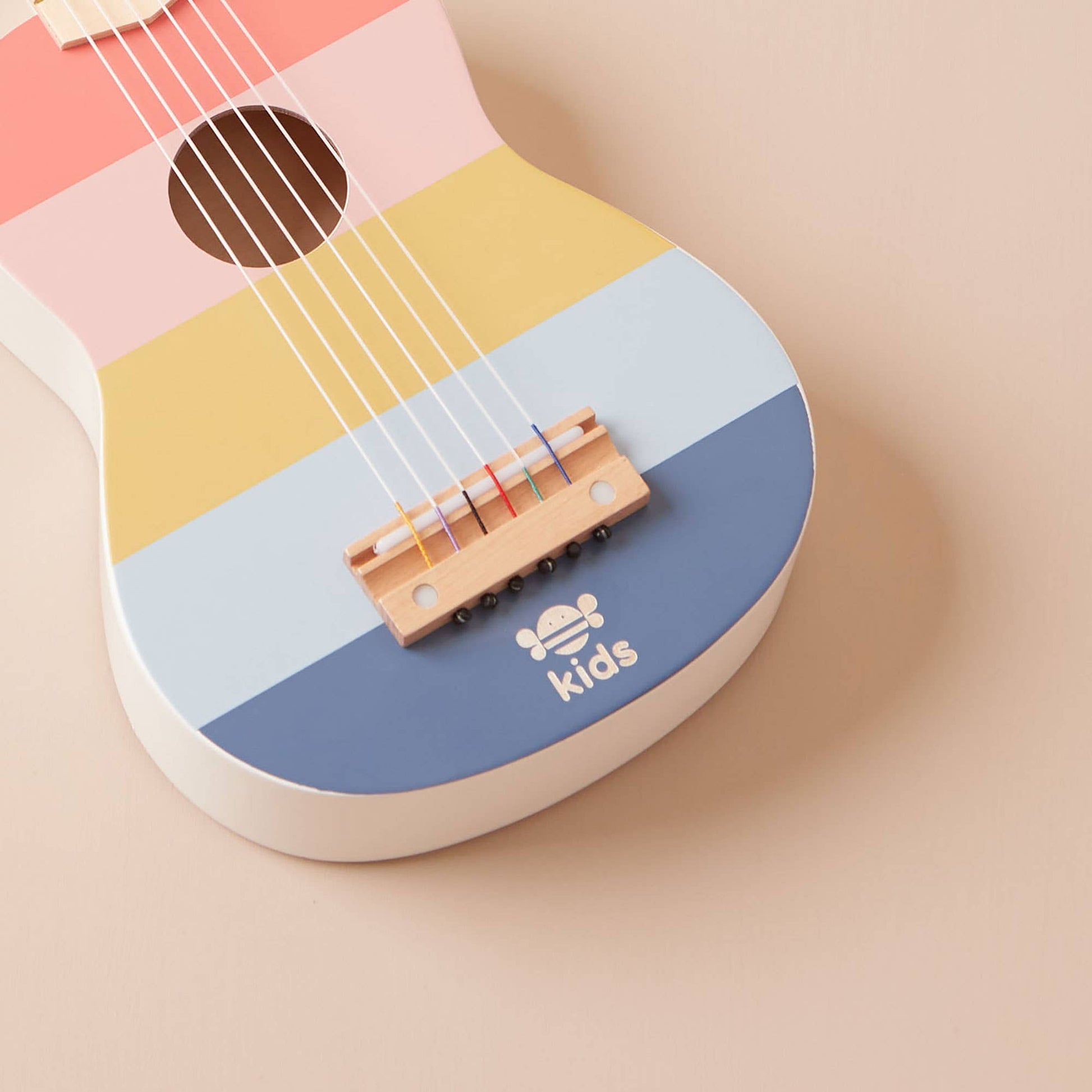 Stripe Wooden Guitar Toy by Just Bee Kids - Haliburtons & Co.