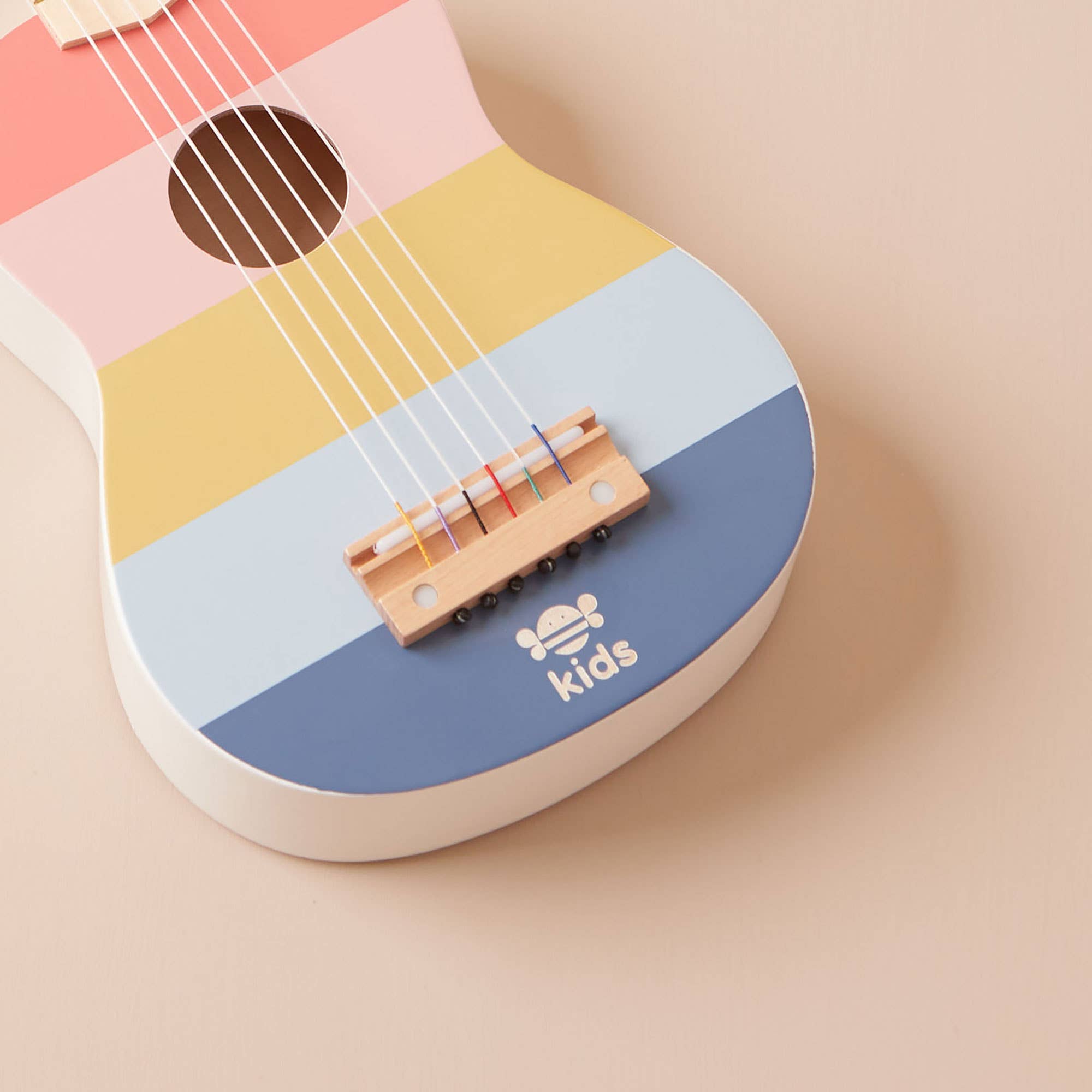 Stripe Wooden Guitar Toy by Just Bee Kids - Haliburtons & Co.
