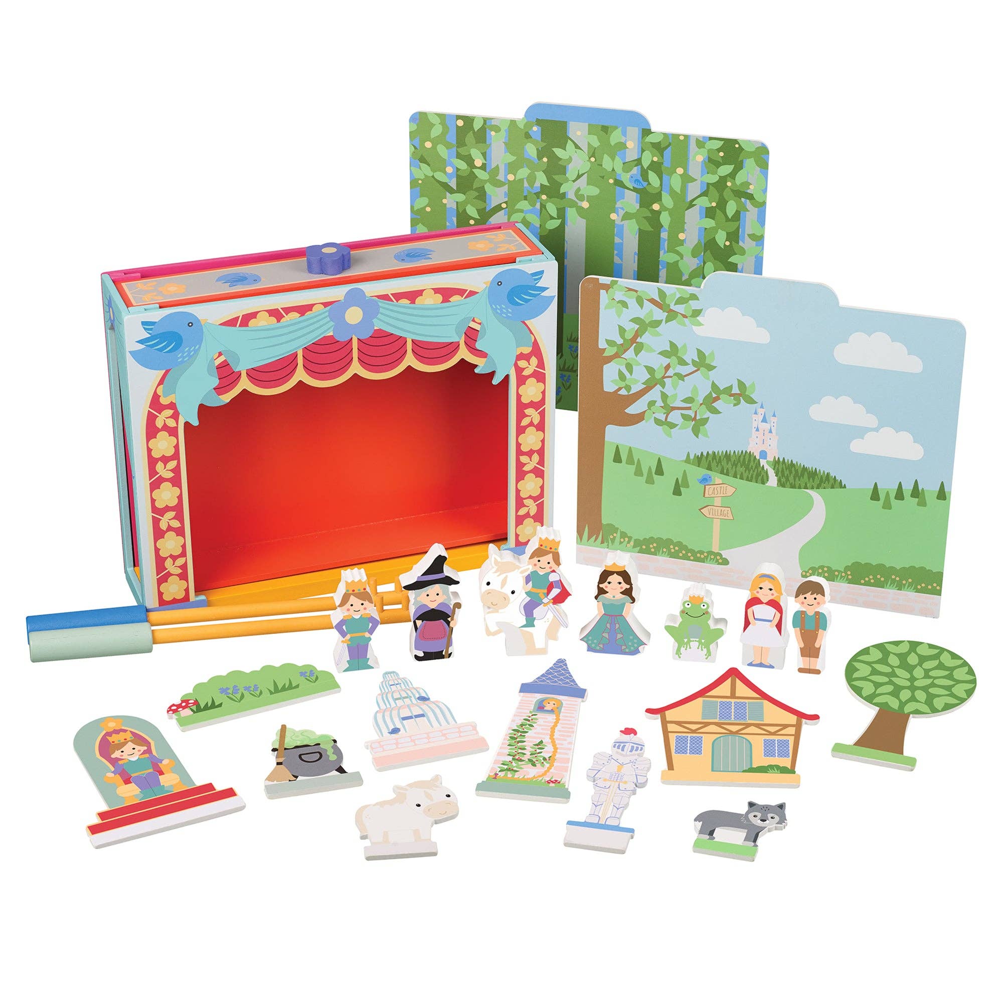 The Little Bluebird Wooden Tabletop Theatre - Haliburtons & Co.