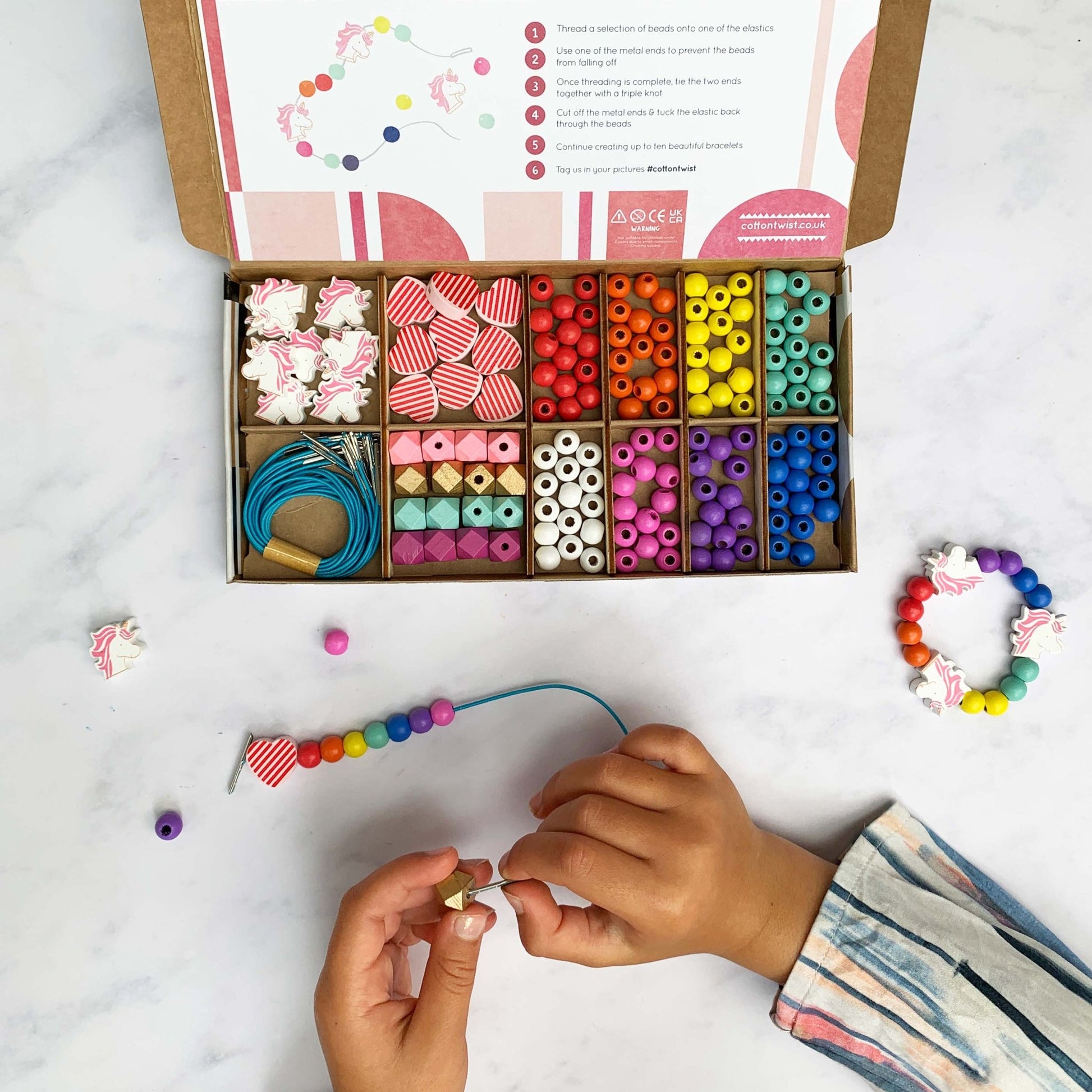 Unicorn & Heart Bracelet Making Kit - Haliburtons & Co.