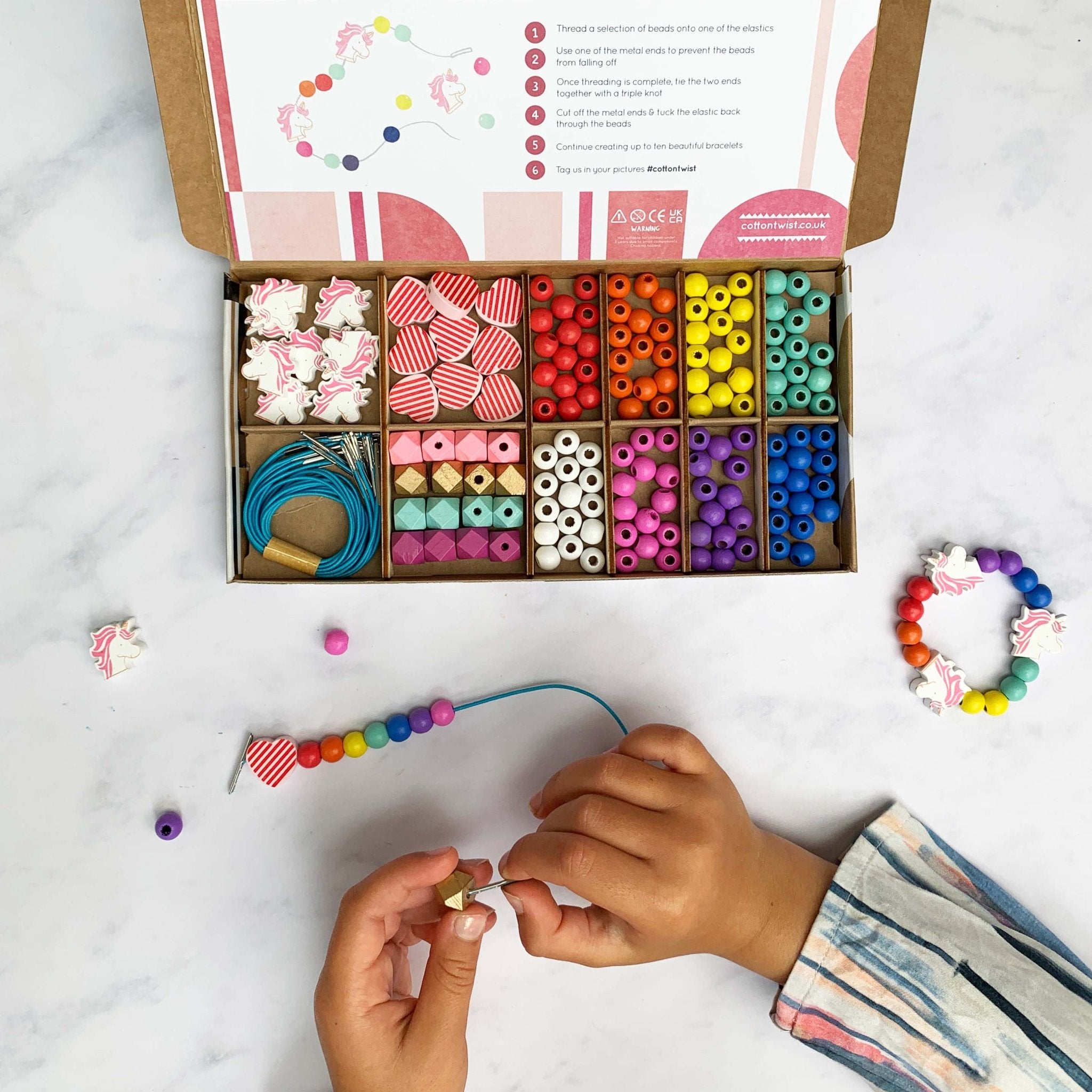 Unicorn & Heart Bracelet Making Kit - Haliburtons & Co.