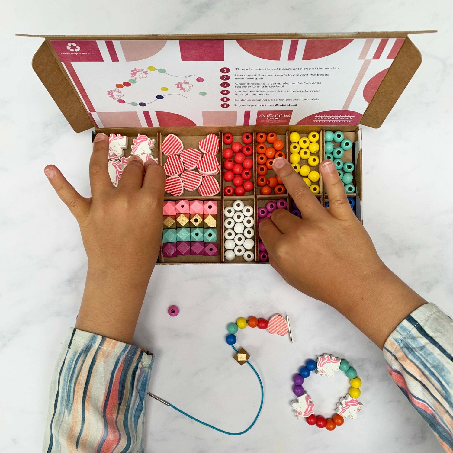 Unicorn & Heart Bracelet Making Kit - Haliburtons & Co.