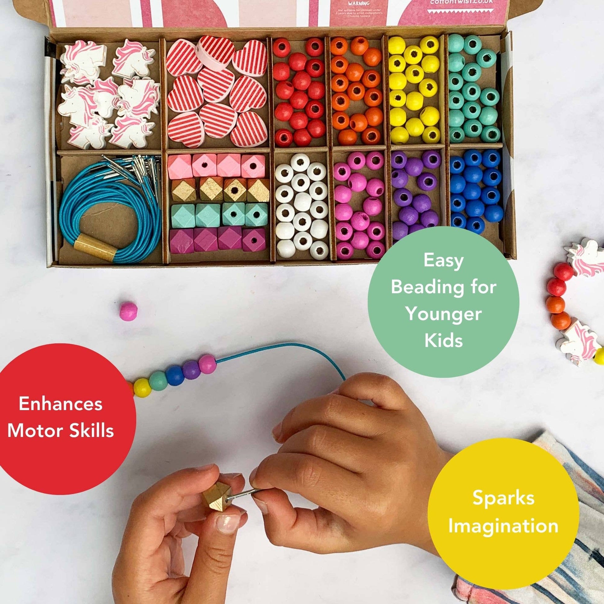 Unicorn & Heart Bracelet Making Kit - Haliburtons & Co.