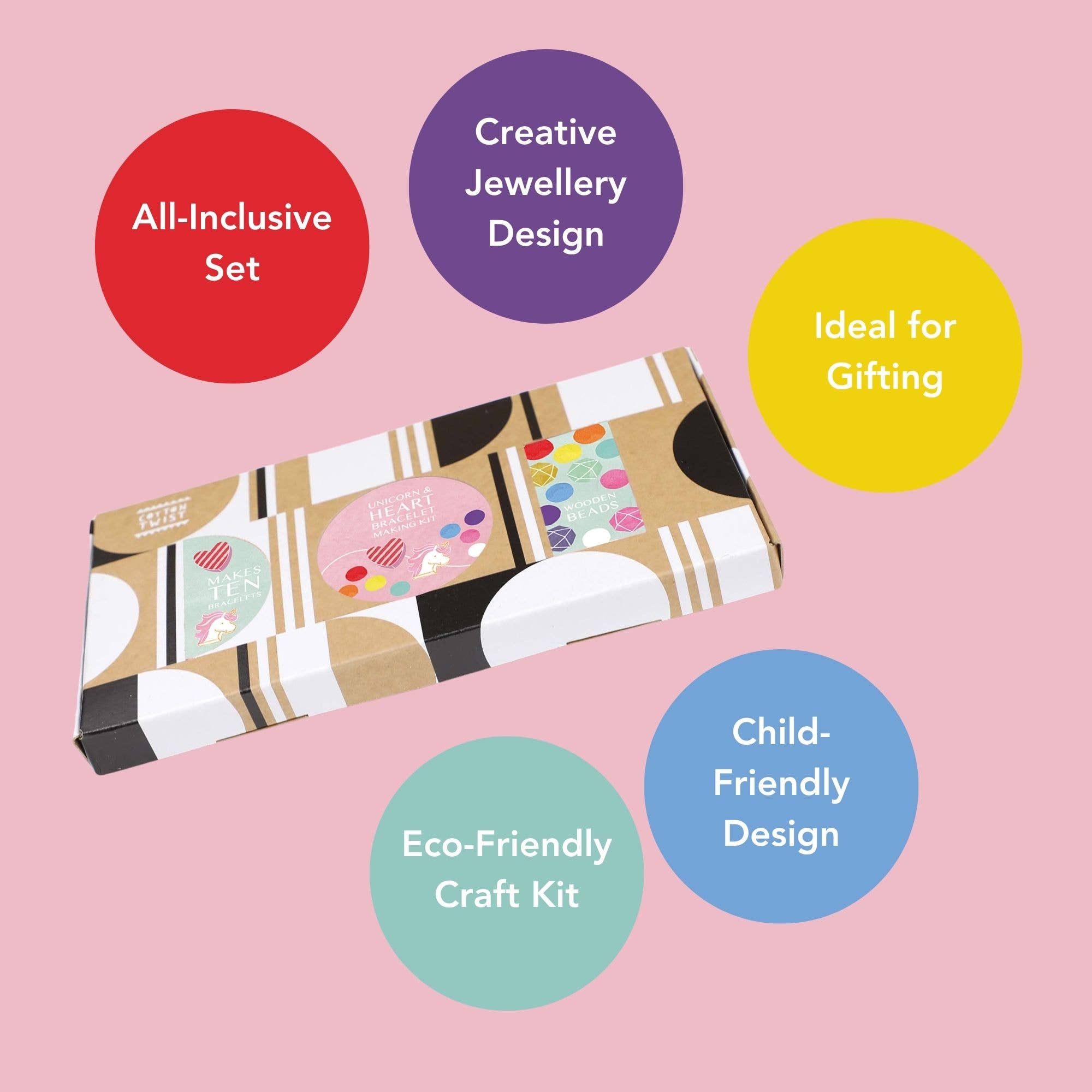 Unicorn & Heart Bracelet Making Kit - Haliburtons & Co.