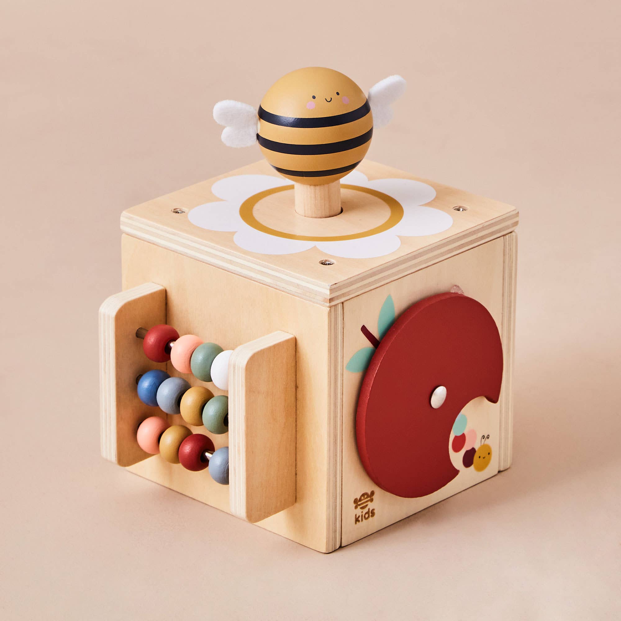 Wooden Mini Activity Cube by Just Bee Kids - Haliburtons & Co.