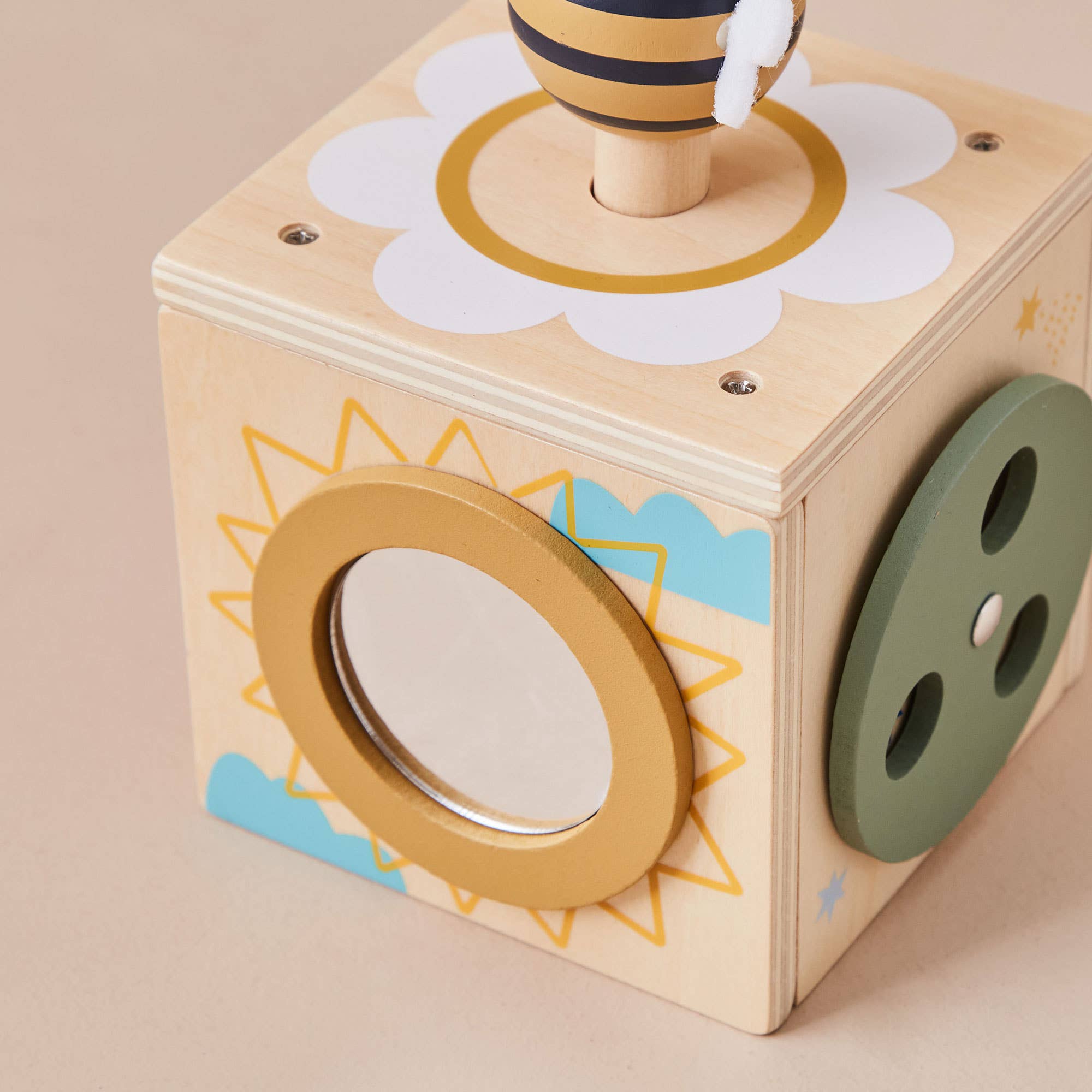 Wooden Mini Activity Cube by Just Bee Kids - Haliburtons & Co.