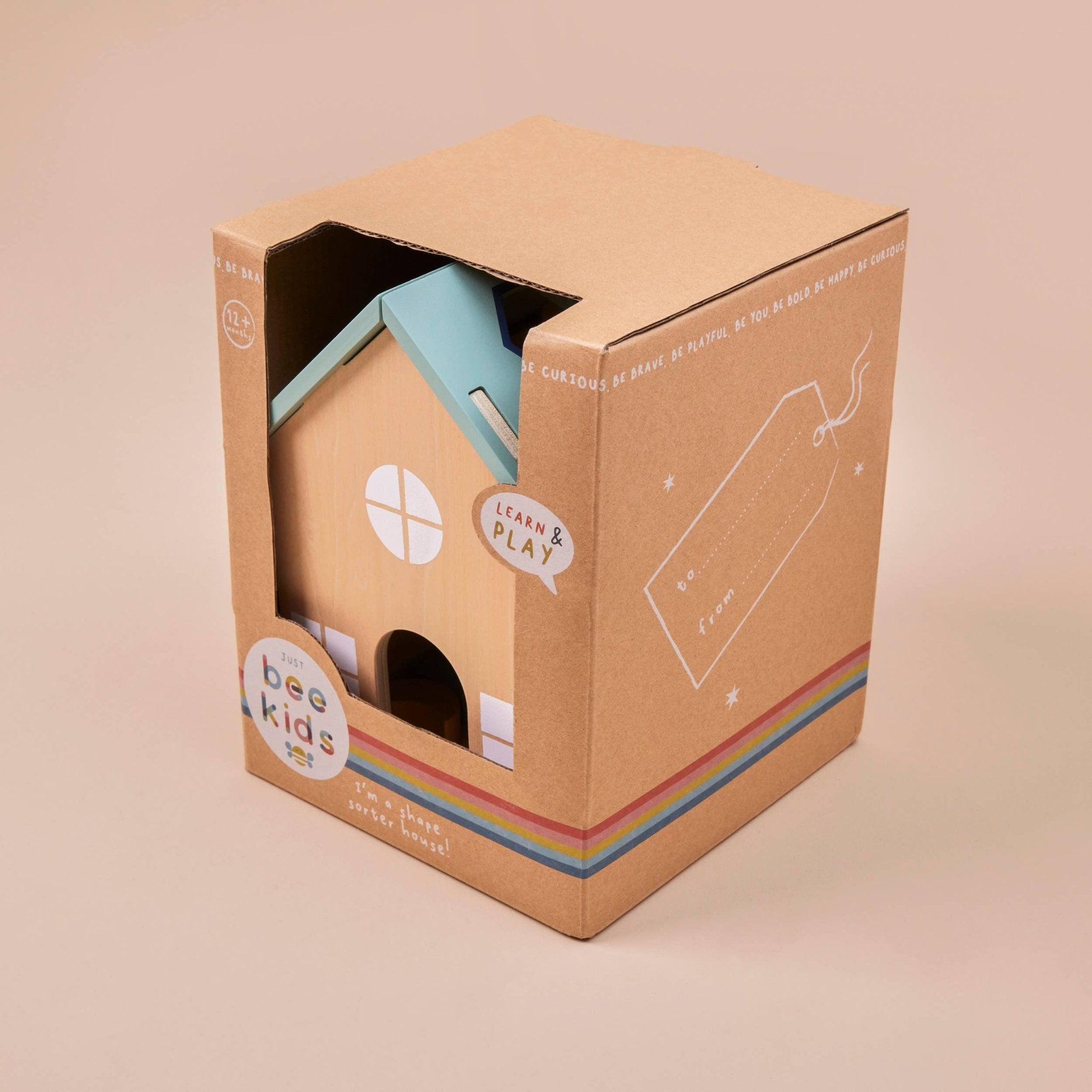 Wooden Shape Sorter House by Just Bee Kids - Haliburtons & Co.