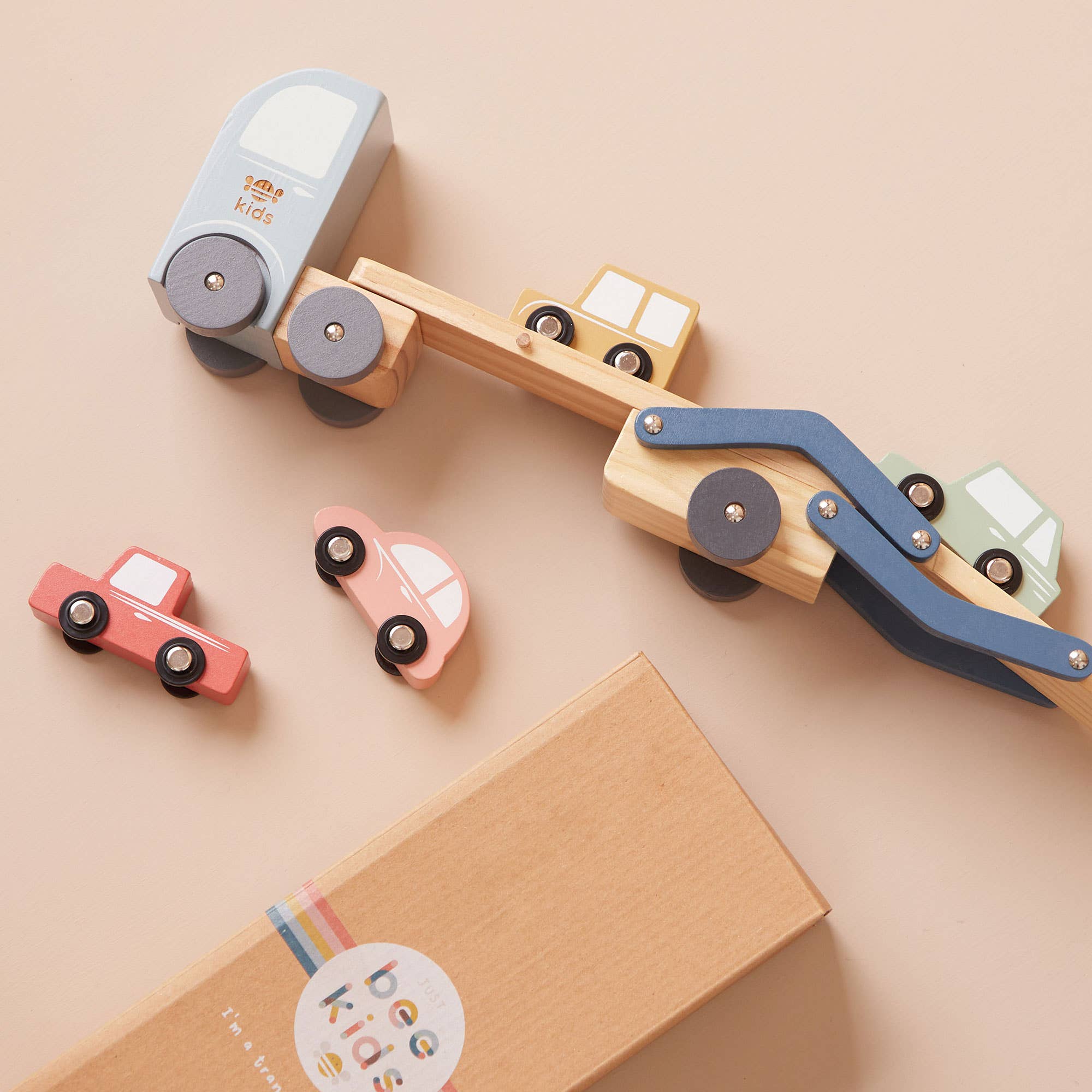 Wooden Transporter Lorry by Just Bee Kids - Haliburtons & Co.
